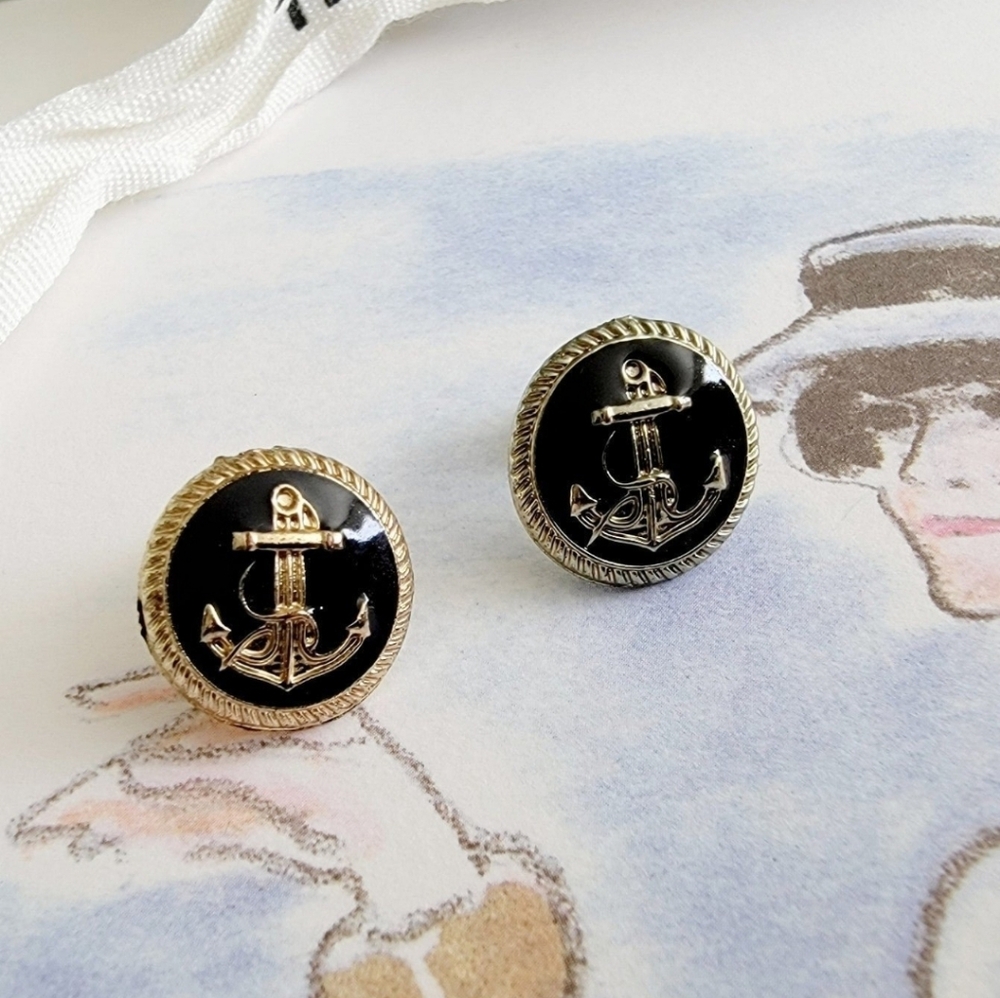 Vintage style nautical earrings